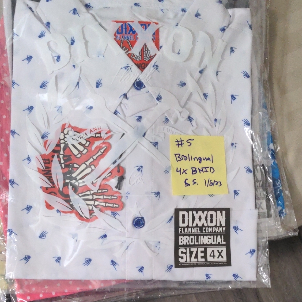 DIXXON White and Blue Casual Button Down Shirt